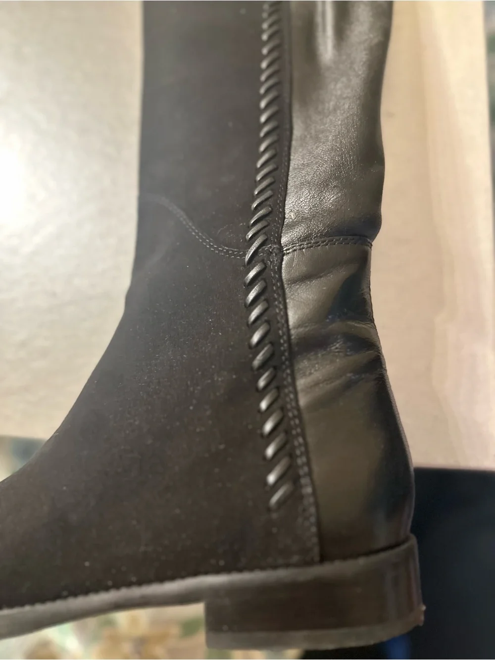 Over-the-Knee Black Suede Boots - Elegant Women's Riding Style